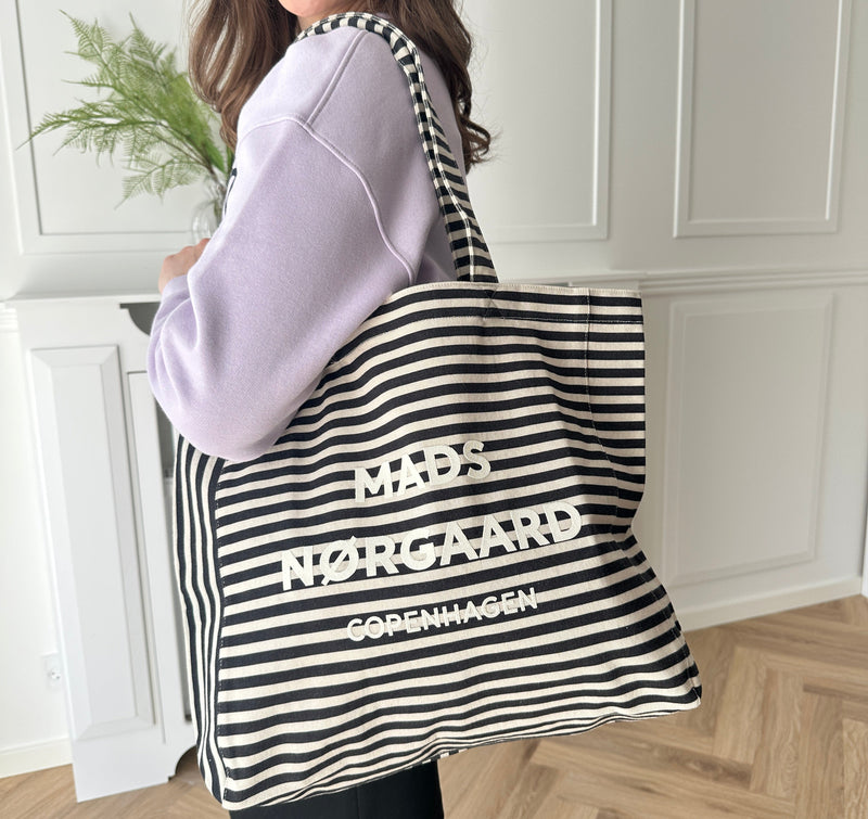 Mads Nørgaard Recycled Boutique Athene Taske Black Stripe