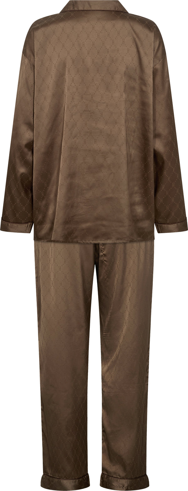 Hype The Detail Satin Pyjamas Brown