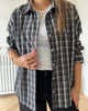 Only Oregon Alva LS Skjorte Black Checks