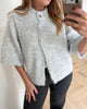 Neo Noir Benuta Fluffy Knit Cardigan Light Grey Melange