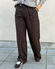 Only Miles Pleat Wide Bukser Coffee Bean