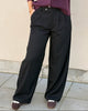 Only Miles Pleat Wide Bukser Black