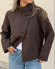 Object Riki Re Short Jacket Seal Brown NOA26