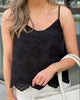 Pieces Vilde Strap Top Black