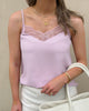 Pieces Tiffany Strap Lace Top Winsome Orchid