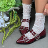 Copenhagen Shoes Future Vibes Patent Ballerina Bordo