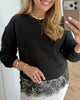 Only Mimi LS Lace Detail Sweatshirt Black