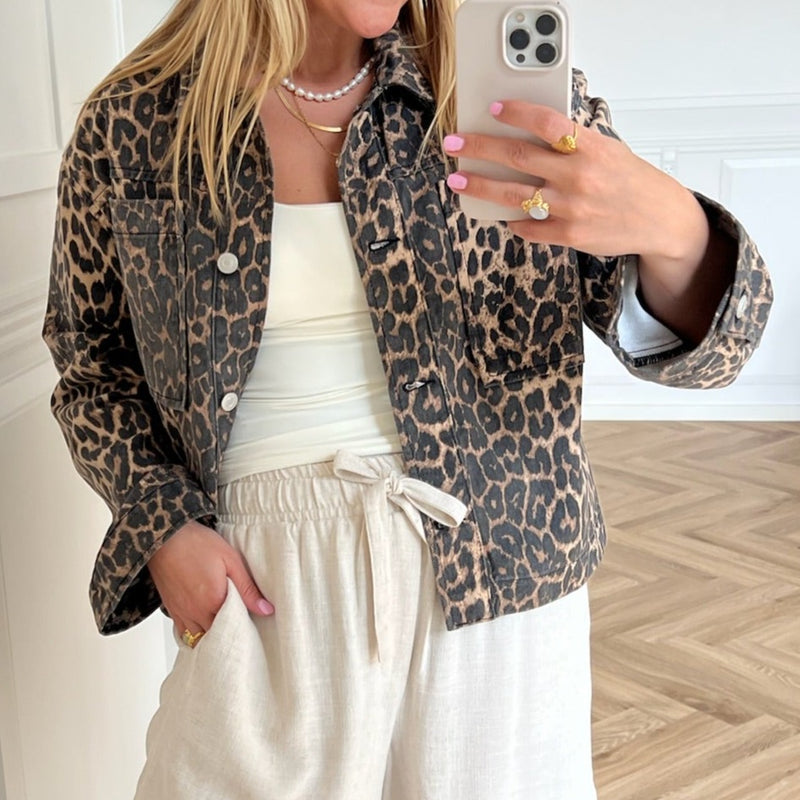 Neo Noir Emilia Leopard Jakke Leopard