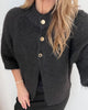 Neo Noir Benuta Fluffy Knit Cardigan Dark Brown