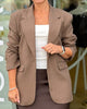 Neo Noir Gaby Pinstripe Blazer Taupe