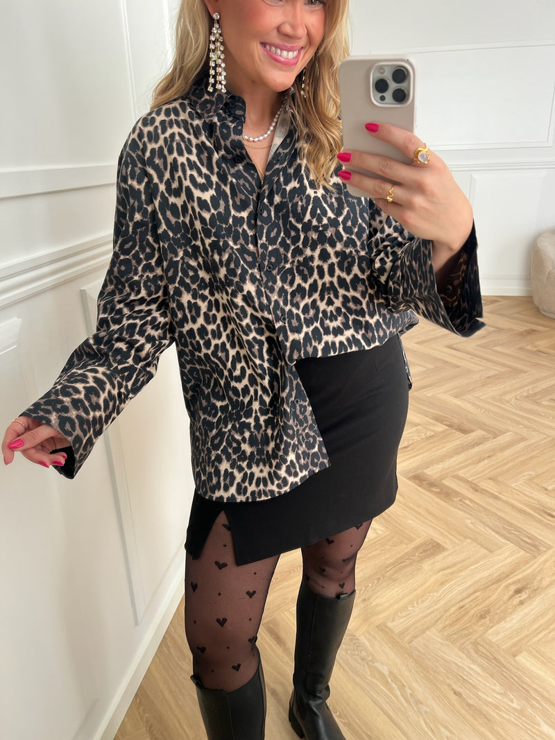 Neo Noir Dita Leo Skjorte Leopard