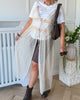 Haute L'Amitié New Lace Tie Kjole Seashell
