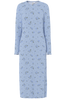 Pieces Flora LS Midi Kjole Cashmere Blue/Blue Flowers NOS26