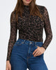 Only Erica Mesh L/S Top Raw Umber