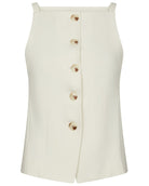 Kylie Structure Vest Off White fra Neo Noir, hvid vest