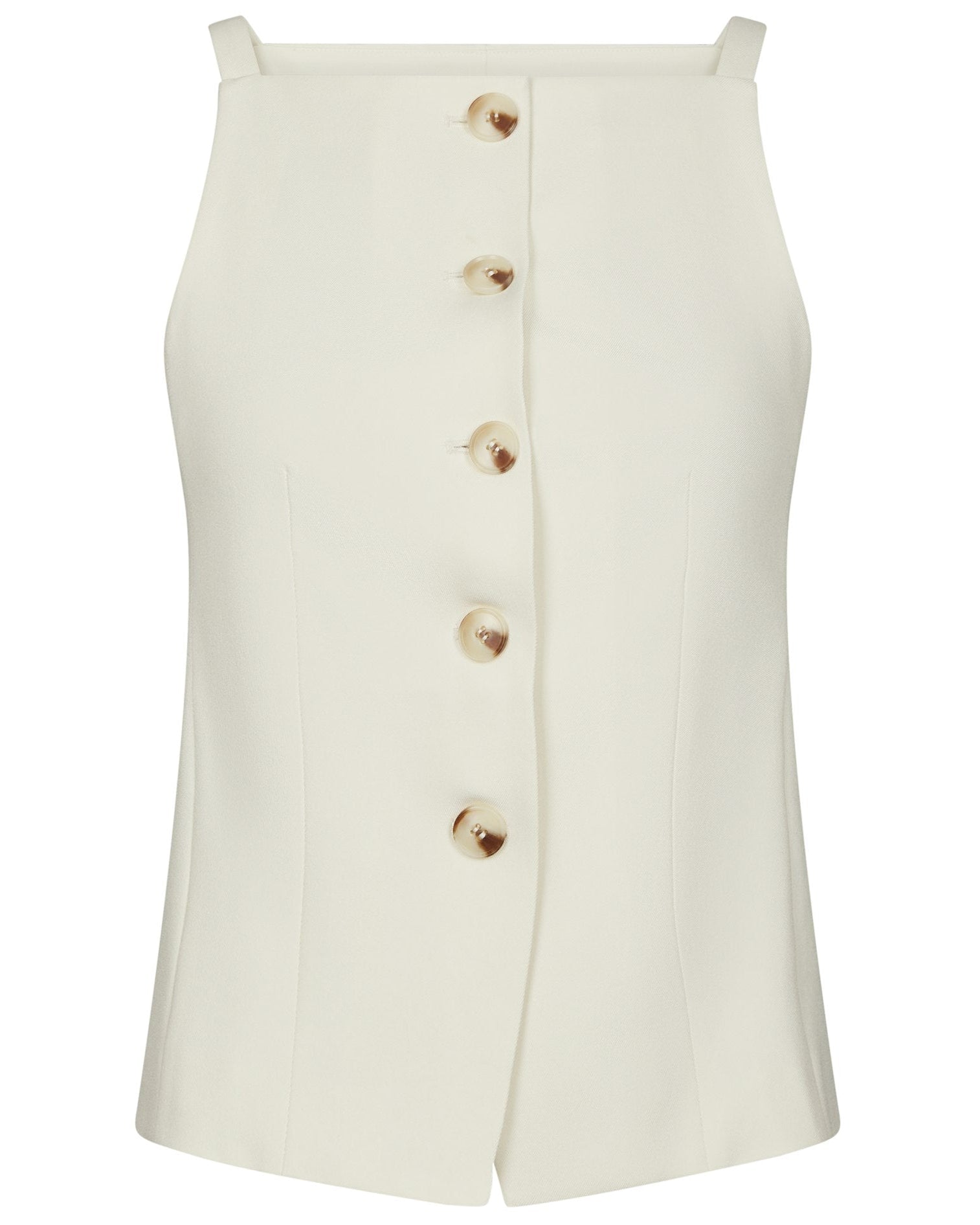 Kylie Structure Vest Off White fra Neo Noir, hvid vest