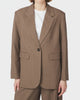Neo Noir Gaby Pinstripe Blazer Taupe