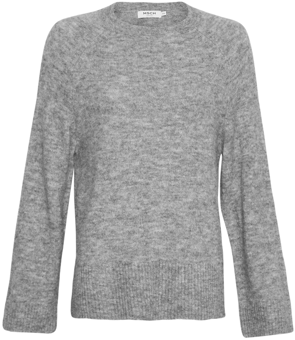 MSCH Copenhagen Ceara Hope Raglan Pullover Medium Grey Melange