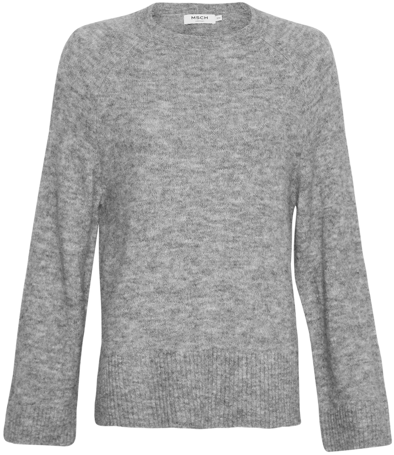 MSCH Copenhagen Ceara Hope Raglan Pullover Medium Grey Melange