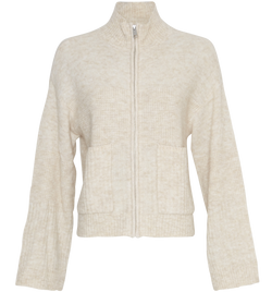 MSCH Copenhagen Lediona Hope Zip Cardigan Oatmeal Melange