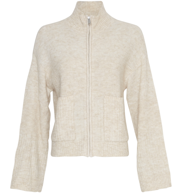 MSCH Copenhagen Lediona Hope Zip Cardigan Oatmeal Melange