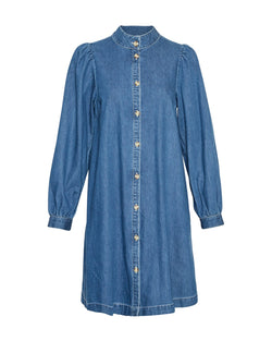 Moss Copenhagen Shayla Shirt Kjole Mid Blue