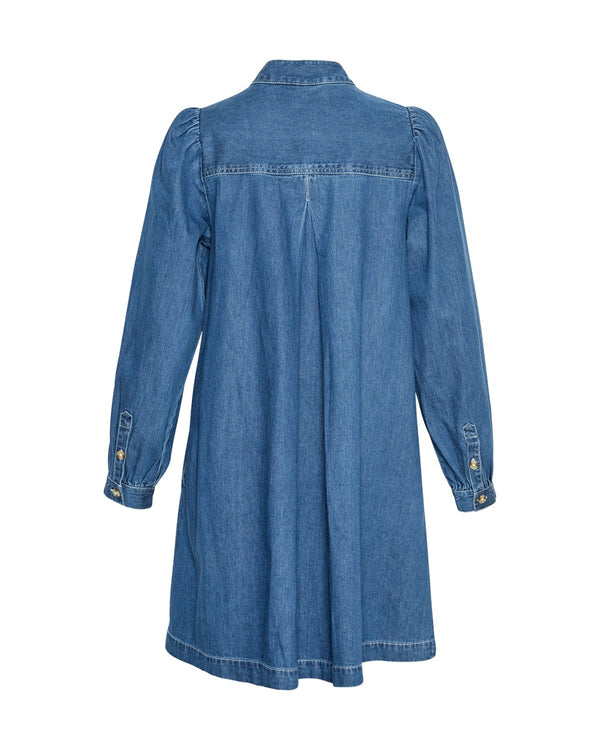 Moss Copenhagen Shayla Shirt Kjole Mid Blue