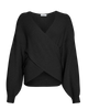 Moss Copenhagen Zinelle Rachelle Wrap Pullover Black