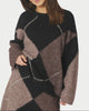 Neo Noir Inga Check Fluff Knit Bluse Dark Brown