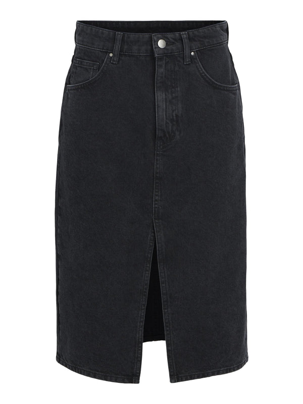 Object Harlow Midi Denim Nederdel Black