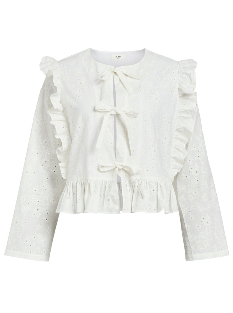 Object Cilie L/S Bluse Cloud Dancer