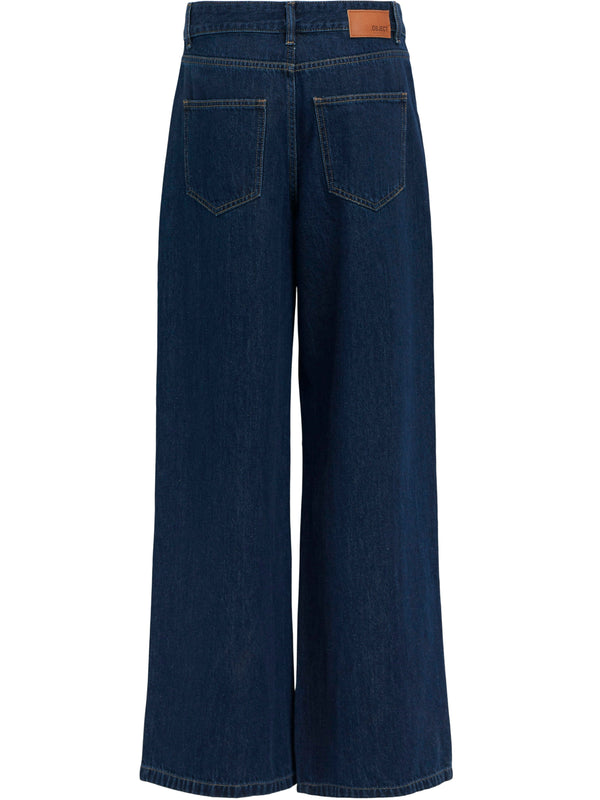 Object Moji Zona MW Wide Jeans Dark Blue