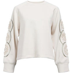 Object Dorina LS Sweatshirt White Sand