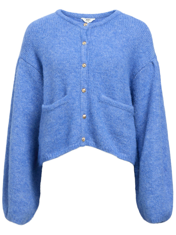 Object Saggia LS Strikcardigan Cornflower Blue