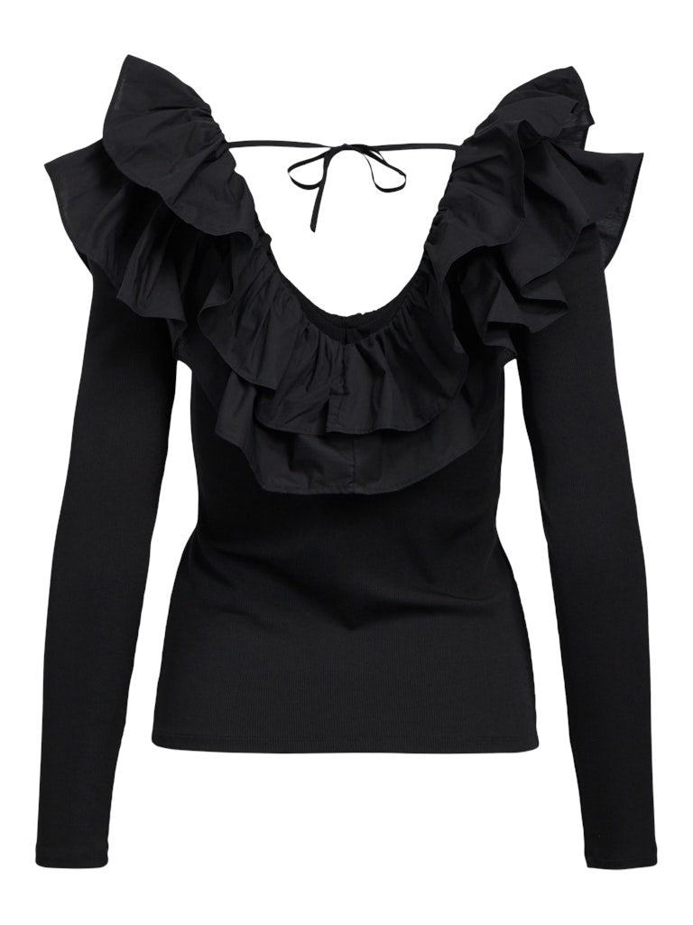 Object Emilie Sli L/S Top Black