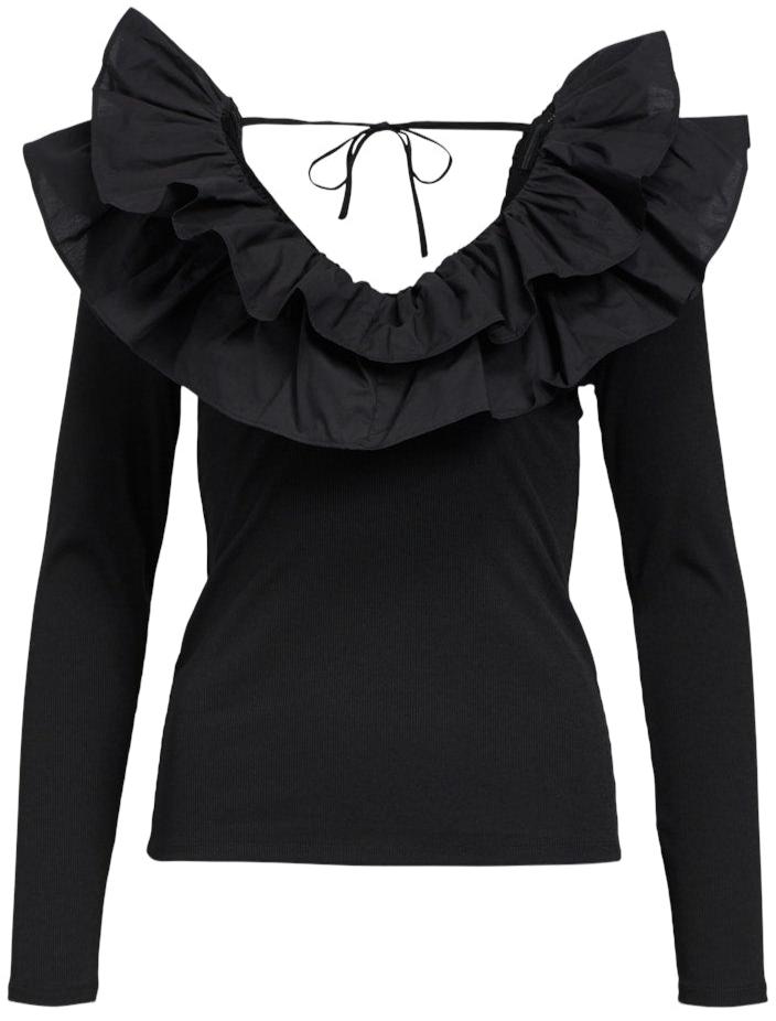 Object Emilie Sli L/S Top Black