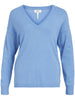 Object Thess V-Neck Knit Strik Provence Melange