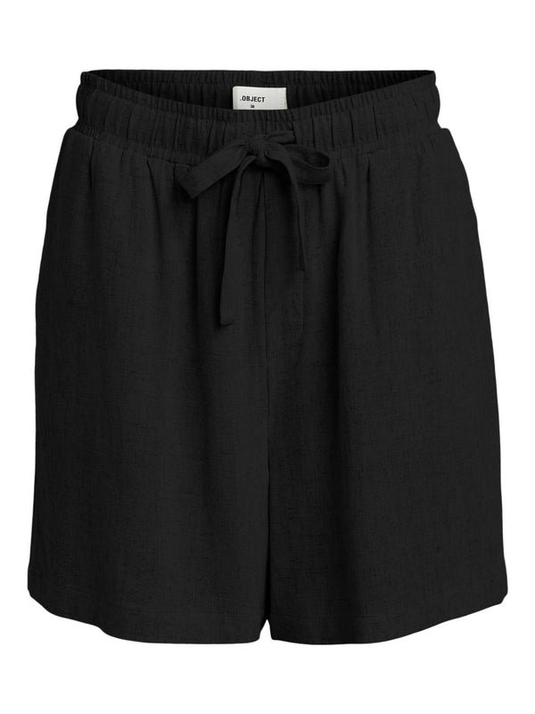 Object Sanne HW Wide Shorts Black