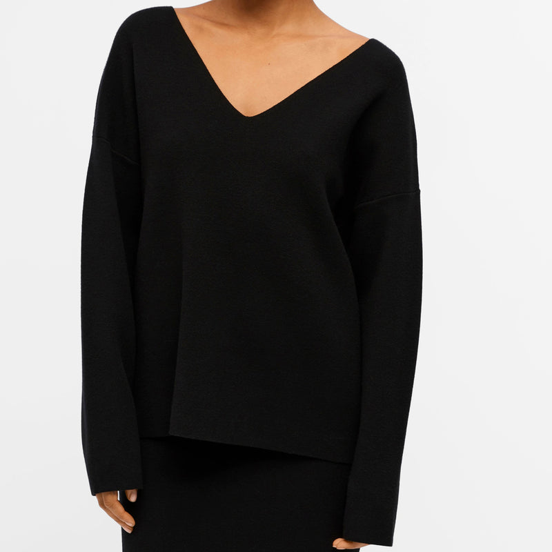 Object Reynard V-Neck Strik Black