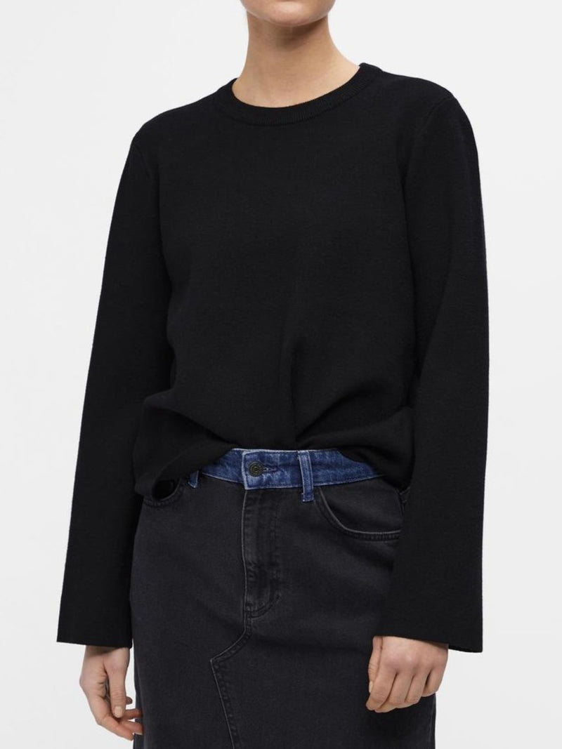 Object Reynard Square O-Neck Strik Black