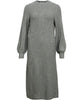 Object Ditte LS Knit Midi Kjole Medium Grey Melange