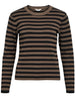 Object Ester LS Knit Pullover Morel/Black