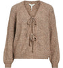 Object Flora LS Knit Cardigan Desert Taupe/Melange