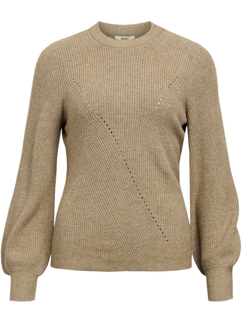 Object Ditte LS Strik Desert Taupe