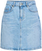 Object Ellen HW Short Denim Nederdel NOS25 Light Blue Denim