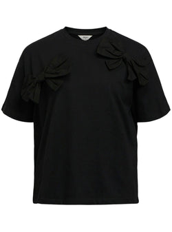 Object Klara SS Bow T-Shirt Black