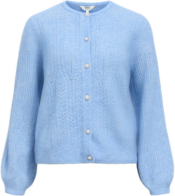 Object Ophelia LS Knit Cardigan Cornflower Blue