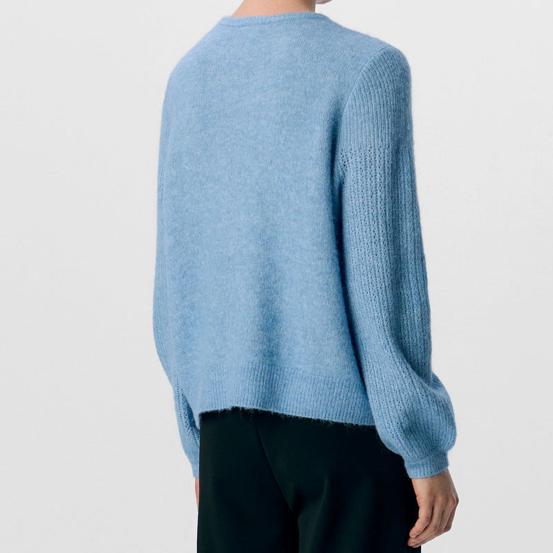 Object Ophelia LS Knit Cardigan Cornflower Blue