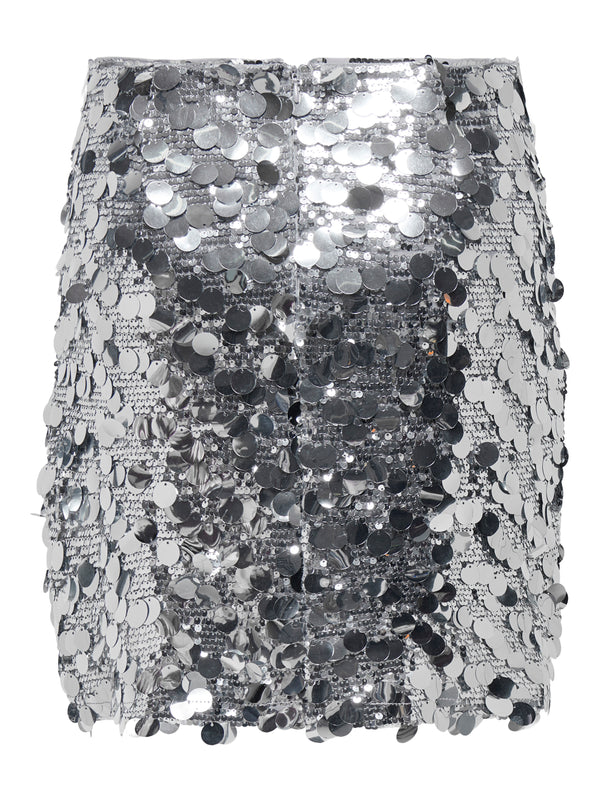 Only Jadel Sequins Nederdel SilverSequins