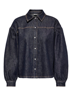 Only Norela LS Denimskjorte Dark Blue Denim